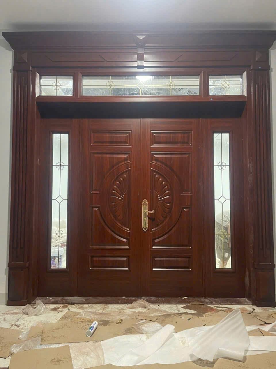 Cửa thép ô kính - mẫu 6